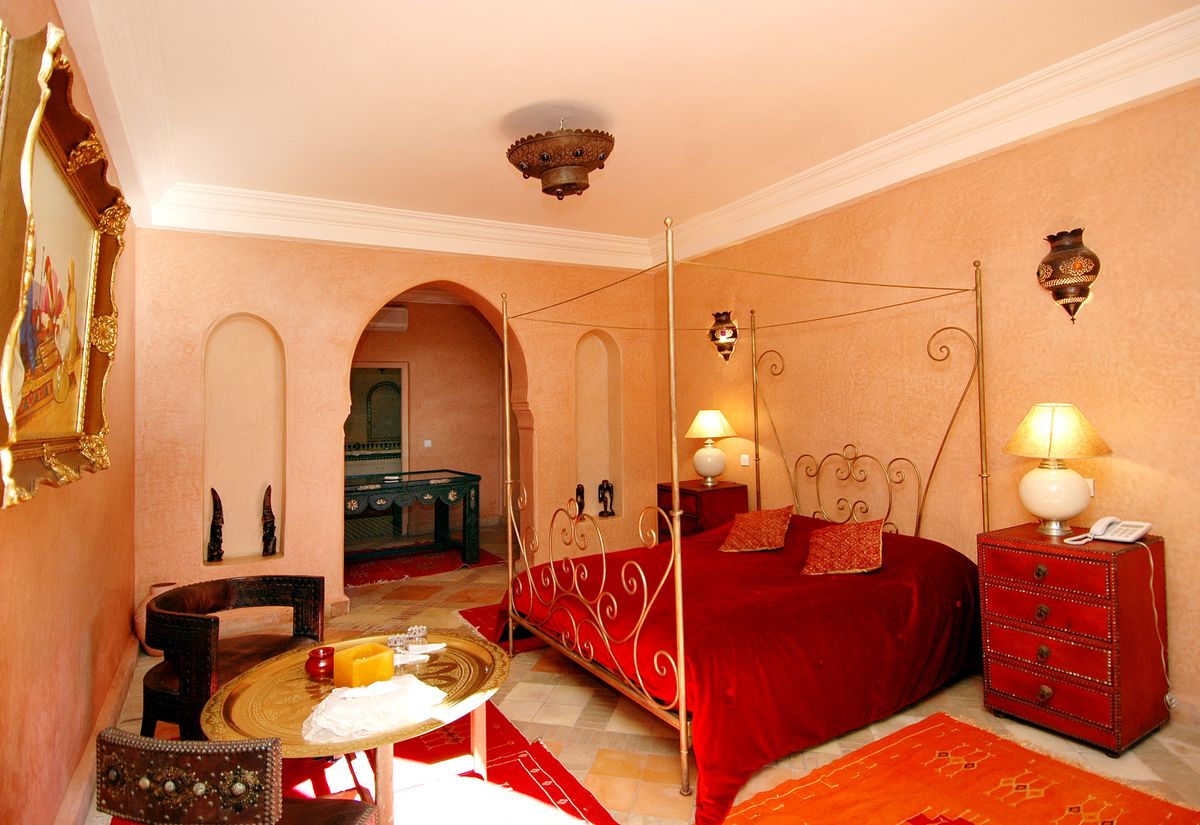 The Saffron Room with warm ochre plaster walls